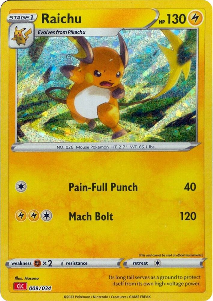 Raichu 009/034 (Trading Card Game Classic)  - Holofoil