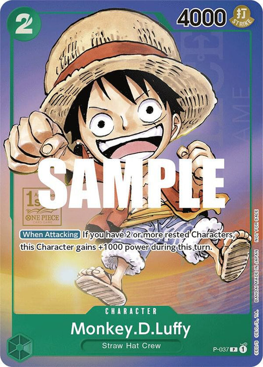 Monkey.D.Luffy (1st Anniversary Tournament) P-037 (One Piece Promotion Cards)  - Foil