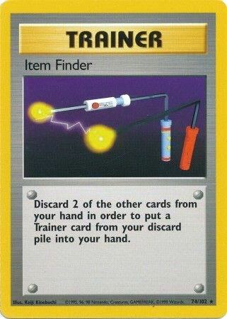 1999 Pokemon Base Set 074/102 Item Finder Rare
