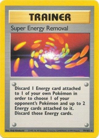 1999 Pokemon Base Set 079/102 Super Energy Removal Rare