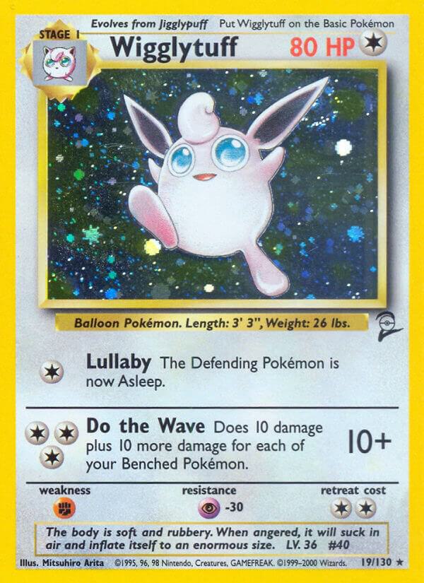 2000 Pokemon Base Set 2 019/130 Wigglytuff Holo Rare