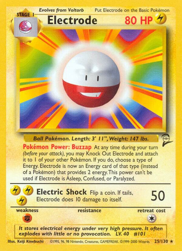2000 Pokemon Base Set 2 025/130 Electrode Rare