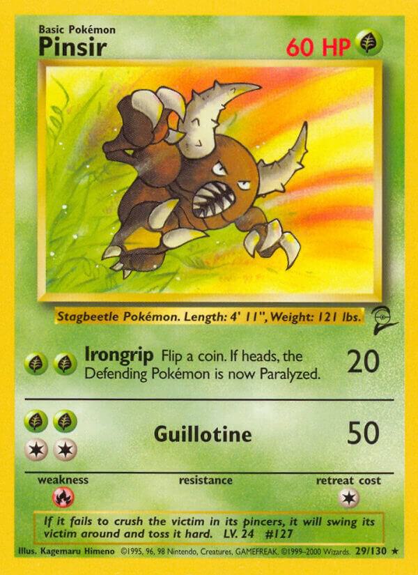 2000 Pokemon Base Set 2 029/130 Pinsir Rare