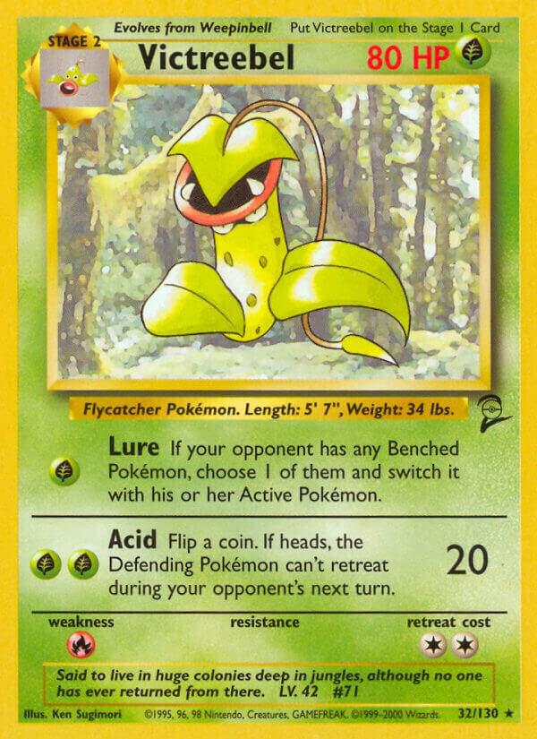 2000 Pokemon Base Set 2 032/130 Victreebel Rare