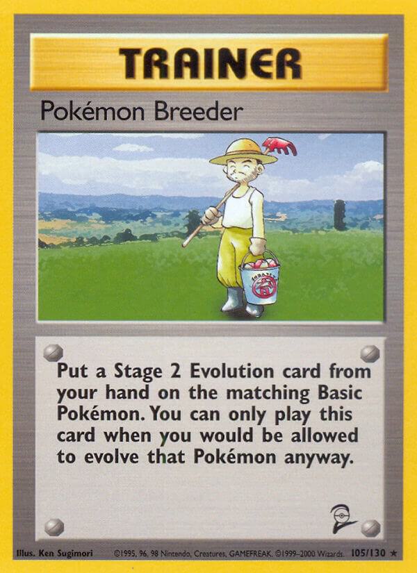 2000 Pokemon Base Set 2 105/130 Pokemon Breeder Rare