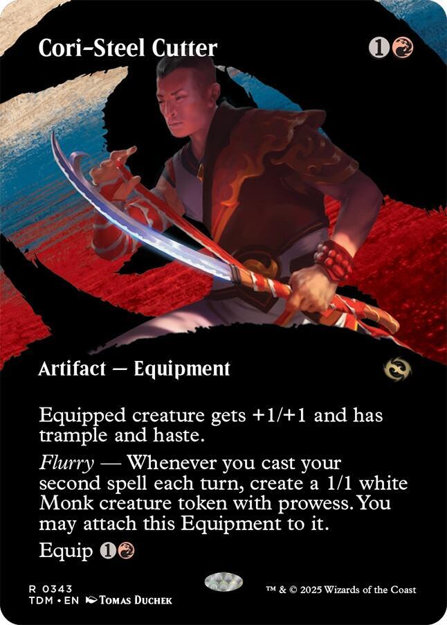 Cori-Steel Cutter 343 (Tarkir: Dragonstorm)  - Borderless Foil