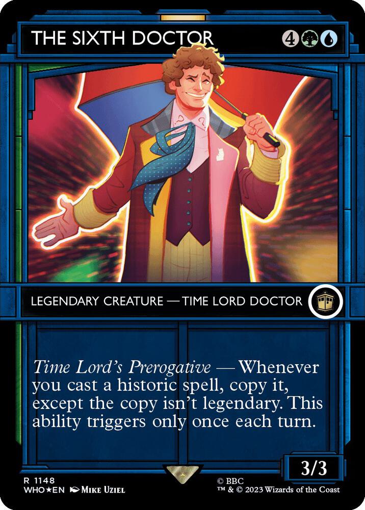 The Sixth Doctor 1148/331 (Universes Beyond: Doctor Who)  - Showcase Surge Foil