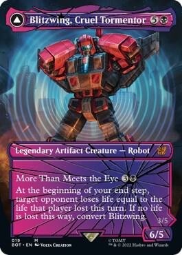 MTG Universes Beyond: Transformers 19 Blitzwing, Cruel Tormentor (Shattered Glass) M NM