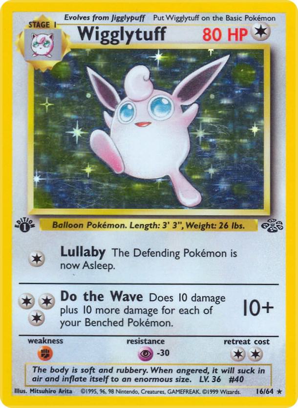 1999 Pokemon Jungle 16/64 Wigglytuff (16) Holo Rare