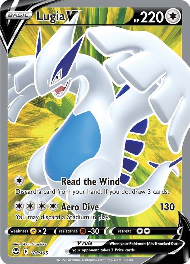 2022 Pokemon SWSH12: Silver Tempest 185/195 Lugia V (Full Art) Ultra Rare