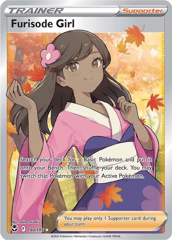 2022 Pokemon SWSH12: Silver Tempest 190/195 Furisode Girl (Full Art) Ultra Rare