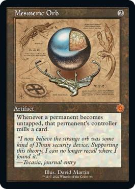 MTG The Brothers' War 94 Mesmeric Orb (Schematic) M NM Foil