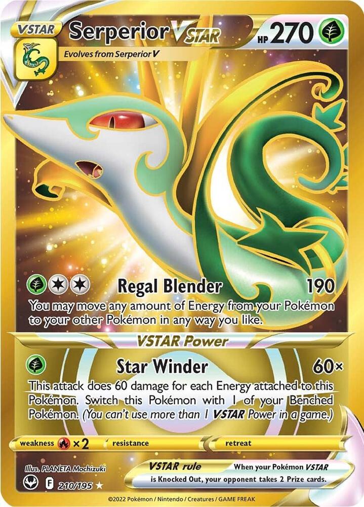 2022 Pokemon SWSH12: Silver Tempest 210/195 Serperior VSTAR (Secret) (210) Secret Rare