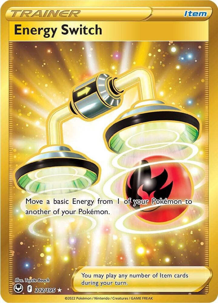 2022 Pokemon SWSH12: Silver Tempest 212/195 Energy Switch (Secret) Secret Rare