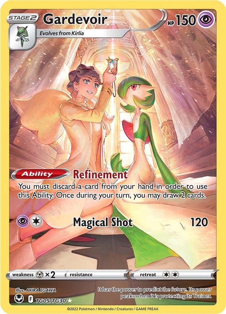 2022 Pokemon SWSH12: Silver Tempest Trainer Gallery TG05/TG30 Gardevoir Ultra Rare