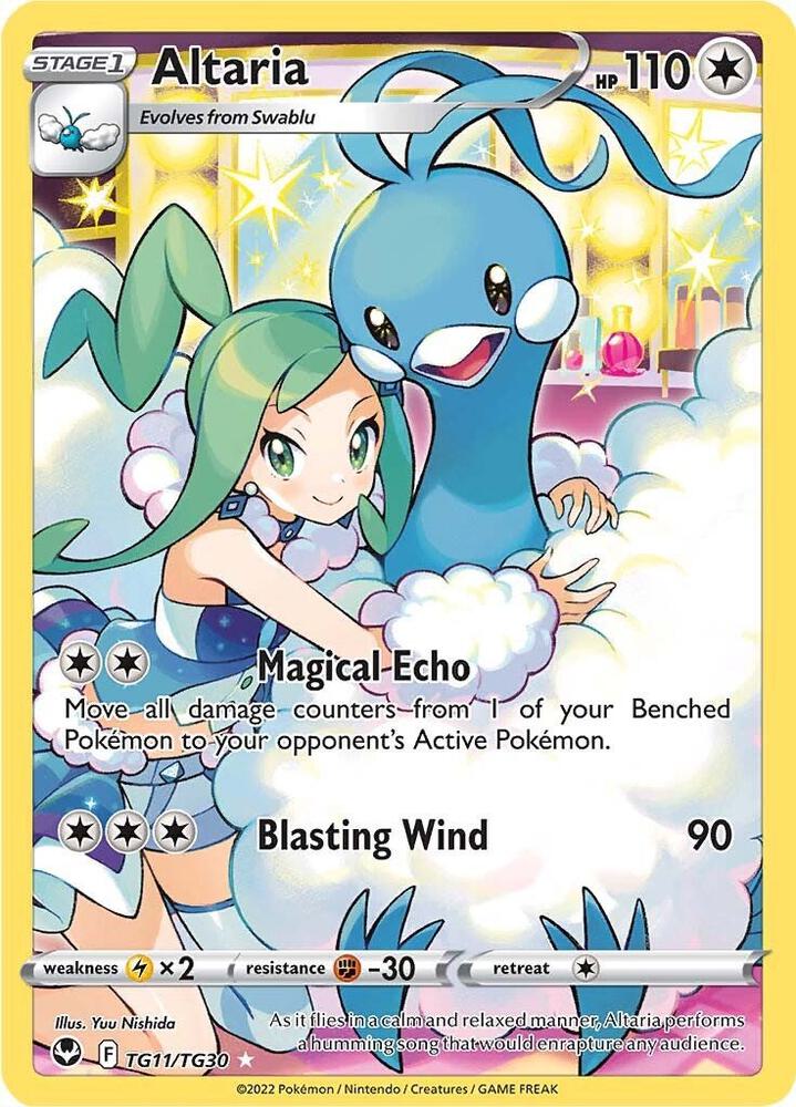 2022 Pokemon SWSH12: Silver Tempest Trainer Gallery TG11/TG30 Altaria Ultra Rare