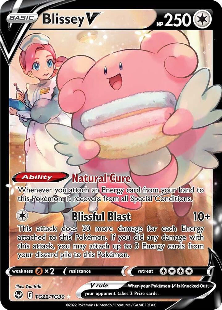 2022 Pokemon SWSH12: Silver Tempest Trainer Gallery TG22/TG30 Blissey V Ultra Rare