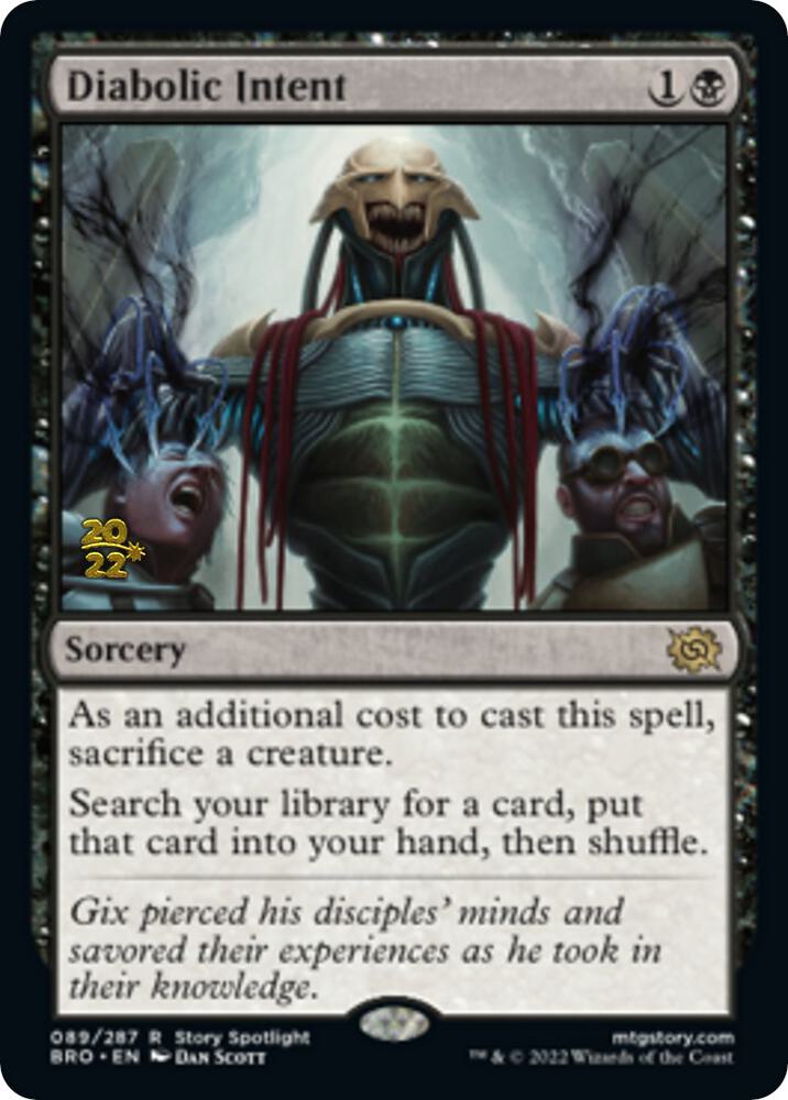 MTG Prerelease Cards 89 Diabolic Intent R NM Foil