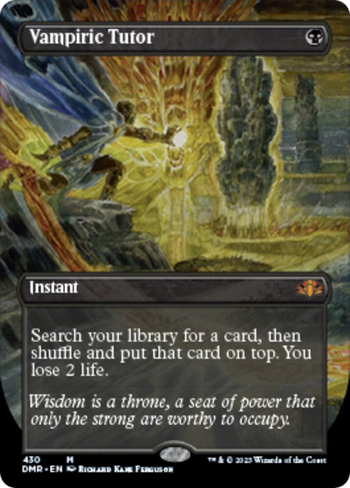 MTG Dominaria Remastered 430 Vampiric Tutor (Borderless) M NM