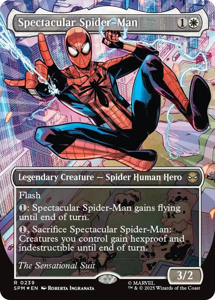 Spectacular Spider-Man 239/198 (Marvel's Spider-Man)  - Borderless Textured Foil