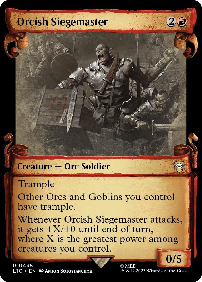 Orcish Siegemaster Showcase Scrolls 435 (Commander: The Lord of the Rings: Tales of Middle-earth)  - Showcase Scroll