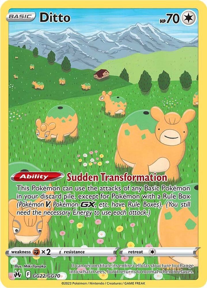 2023 Pokemon Crown Zenith: Galarian Gallery GG22/GG70 Ditto Ultra Rare