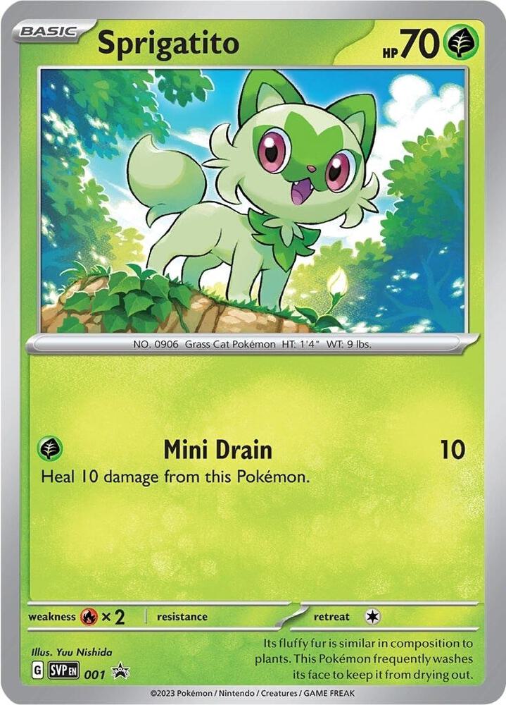 2023 Pokemon SV: Scarlet & Violet Promo Cards Sprigatito - 001 Promo