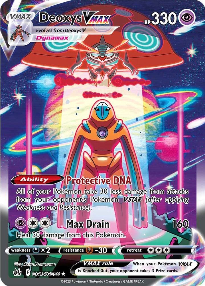 2023 Pokemon Crown Zenith: Galarian Gallery GG45/GG70 Deoxys VMAX Ultra Rare