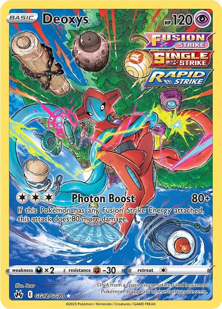 2023 Pokemon Crown Zenith: Galarian Gallery GG12/GG70 Deoxys Ultra Rare