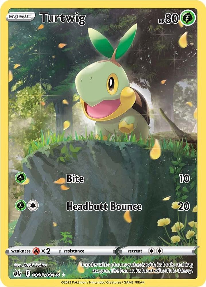 2023 Pokemon Crown Zenith: Galarian Gallery GG31/GG70 Turtwig Ultra Rare