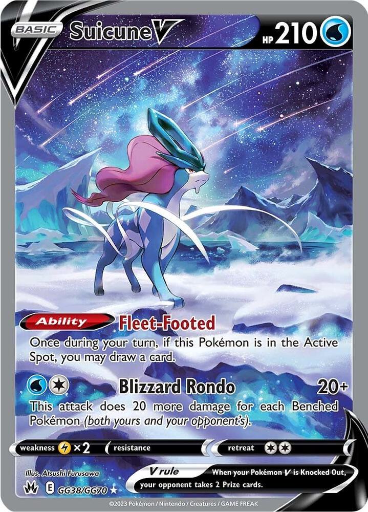 2023 Pokemon Crown Zenith: Galarian Gallery GG38/GG70 Suicune V Ultra Rare