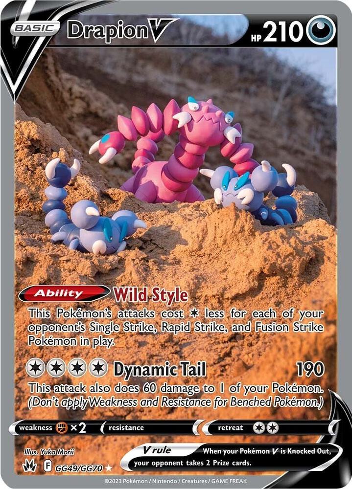 2023 Pokemon Crown Zenith: Galarian Gallery GG49/GG70 Drapion V Ultra Rare