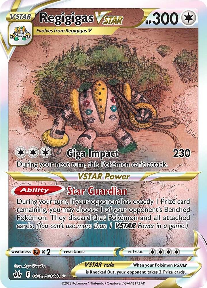 2023 Pokemon Crown Zenith: Galarian Gallery GG55/GG70 Regigigas VSTAR Ultra Rare