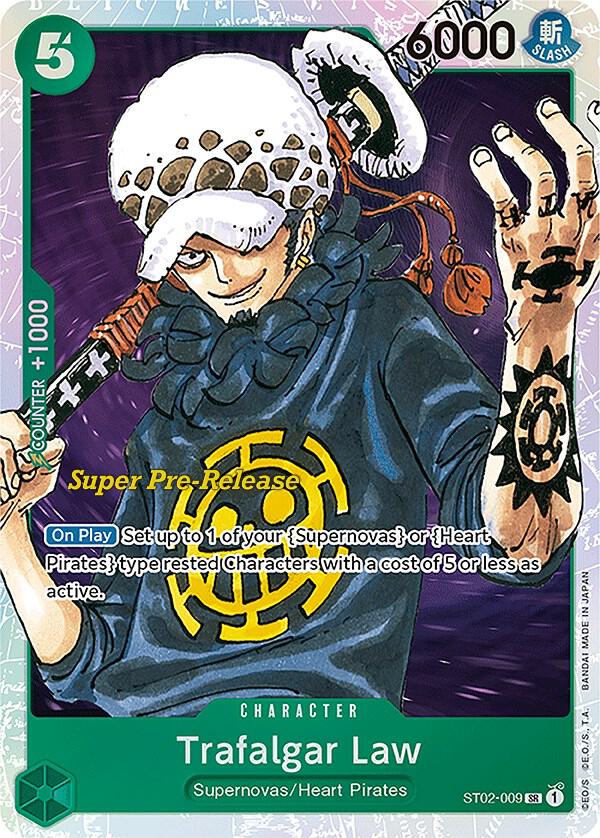 Trafalgar Law ST02-009 (Super Pre-Release Starter Deck 2: Worst Generation)  - Foil