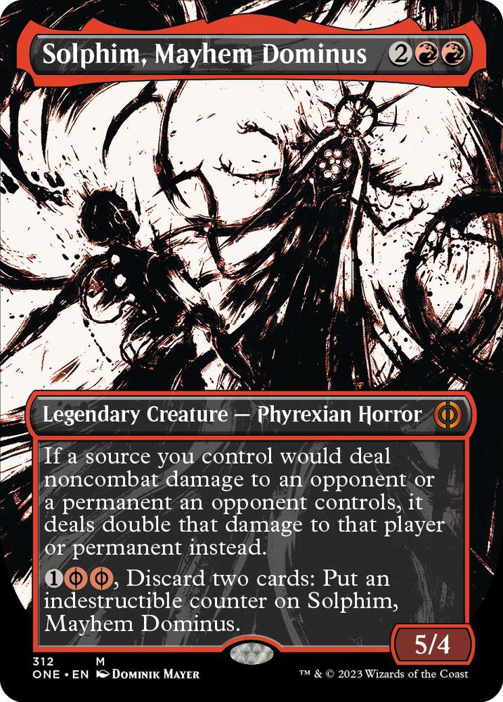MTG Phyrexia: All Will Be One 312 Solphim, Mayhem Dominus (Showcase) M NM