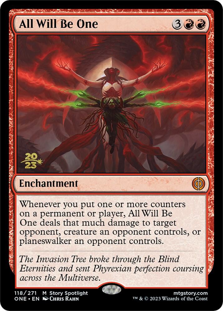 MTG Prerelease Cards 118 All Will Be One M NM Foil