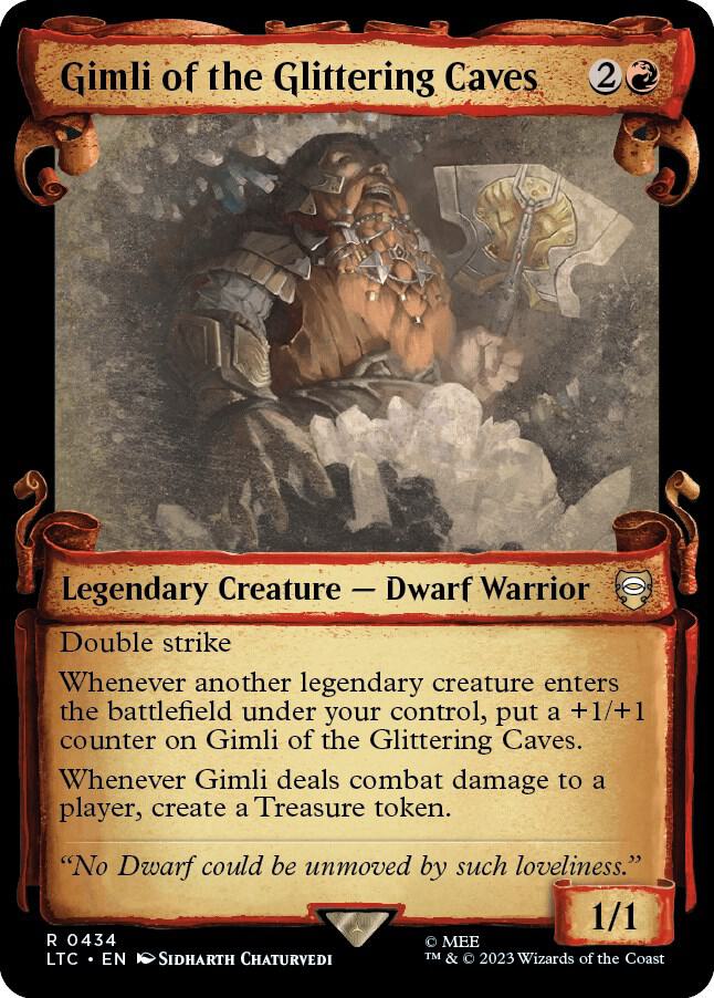 Gimli of the Glittering Caves Showcase Scrolls 434 (Commander: The Lord of the Rings: Tales of Middle-earth)  - Showcase Scroll