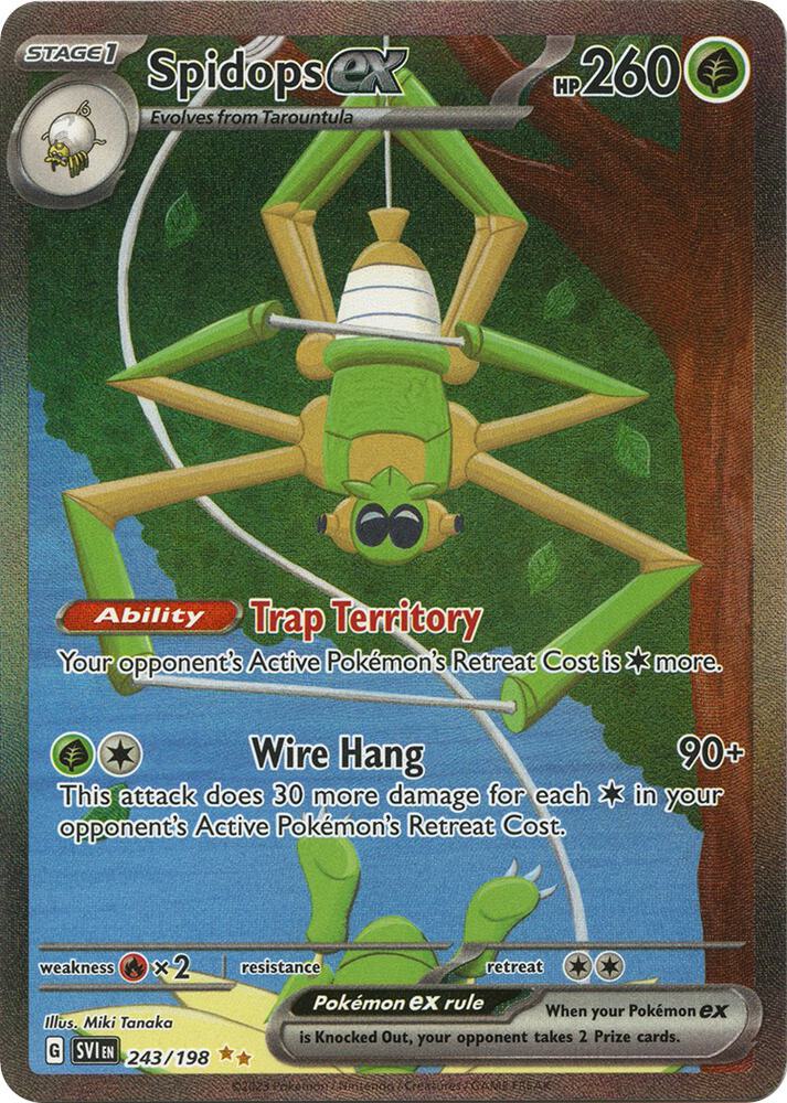 2023 Pokemon SV01: Scarlet & Violet Base Set Spidops ex - 243/198 SIR