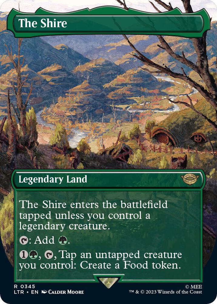 MTG The Lord of the Rings 345 The Shire (Borderless) R NM Foil