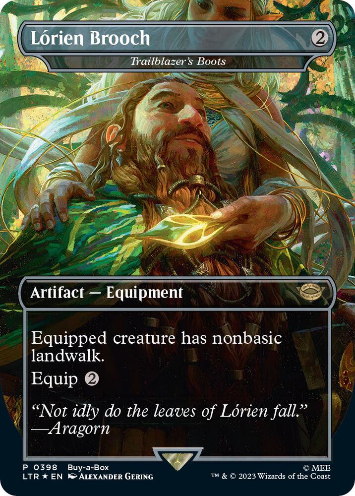 MTG Buy-A-Box Promos 398 Lorien Brooch - Trailblazer's Boots P NM Foil