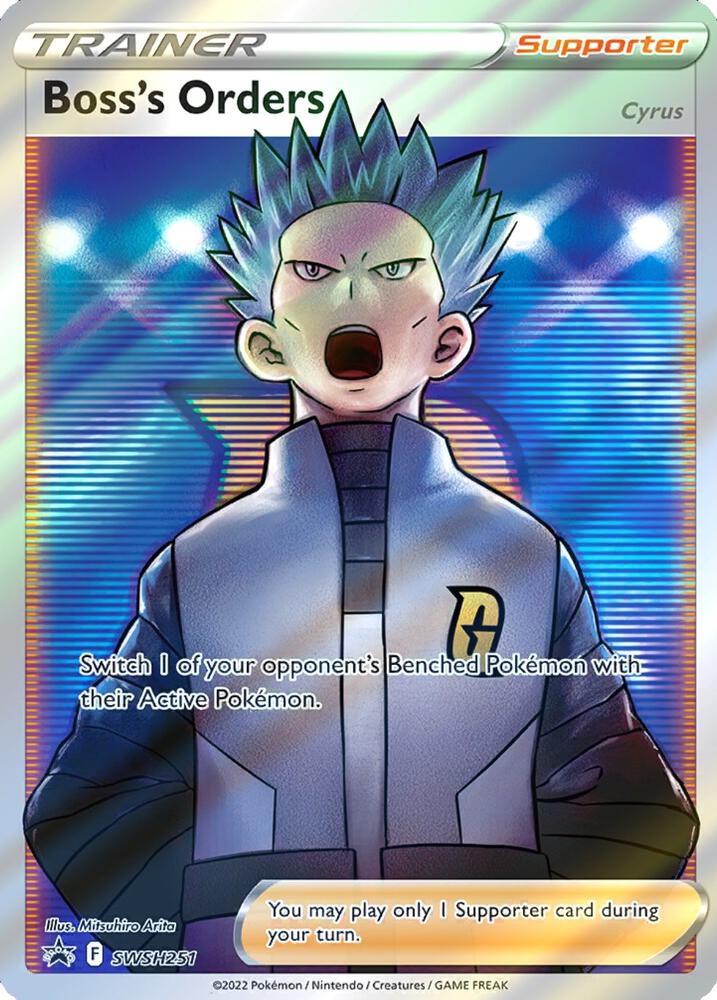 2019 Pokemon SWSH: Sword & Shield Promo Cards SWSH251 Boss's Orders (Full Art) 