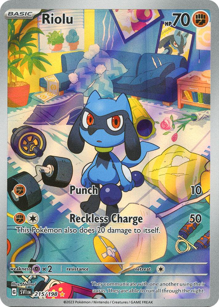 2023 Pokemon SV01: Scarlet & Violet Base Set Riolu - 215/198 Illustration Rare
