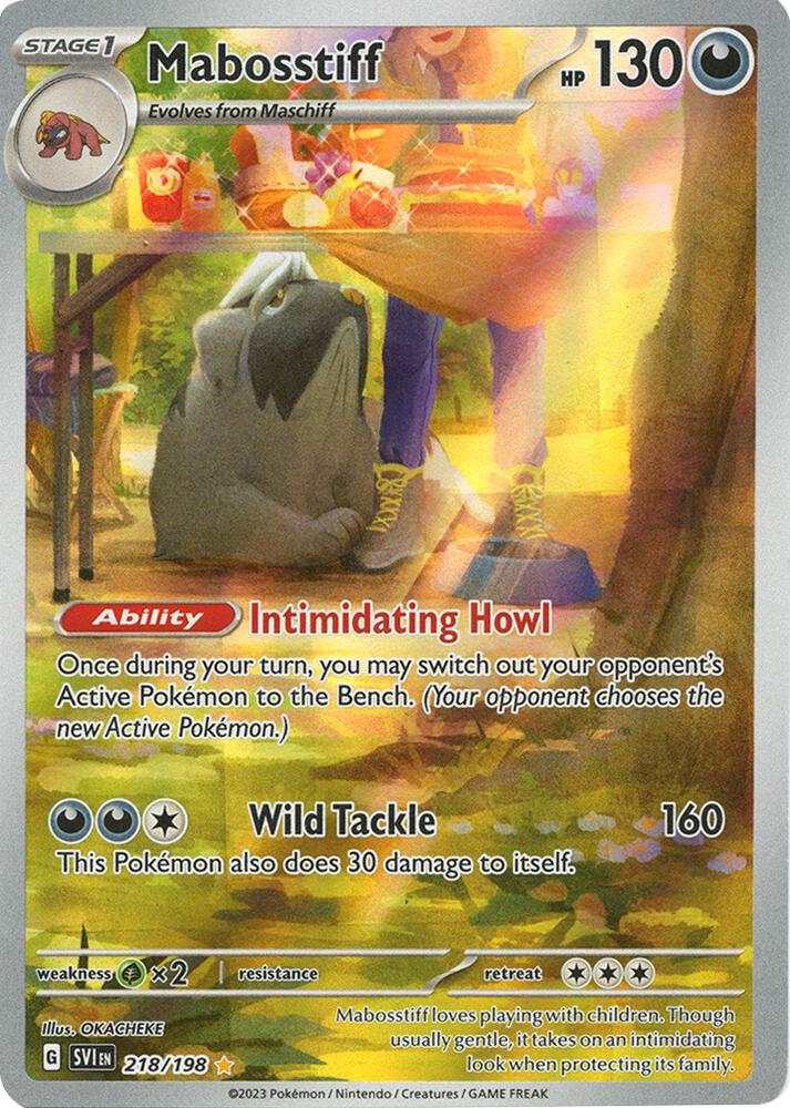 2023 Pokemon SV01: Scarlet & Violet Base Set Mabosstiff - 218/198 IR