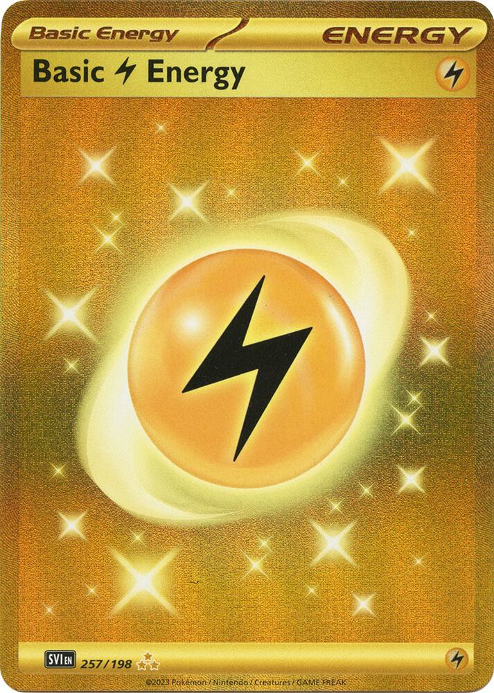 2023 Pokemon SV01: Scarlet & Violet Base Set Basic Lightning Energy - 257/198 