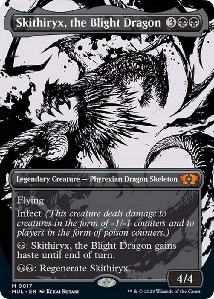 MTG March of the Machine 17 Skithiryx, the Blight Dragon M NM Foil