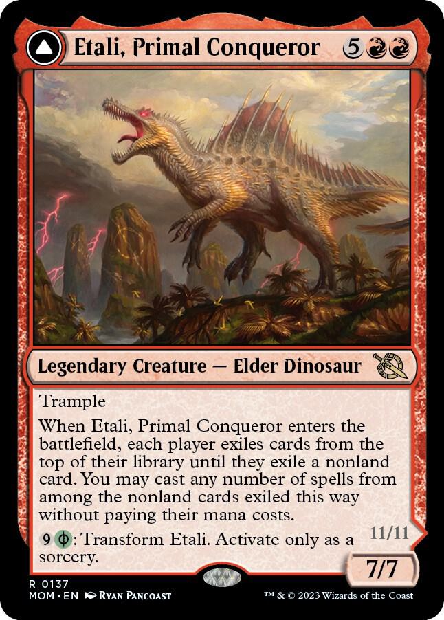 MTG March of the Machine 137 Etali, Primal Conqueror R NM