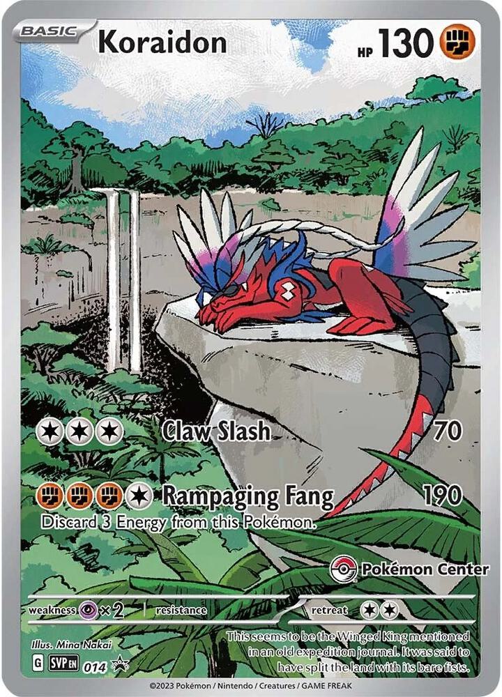2023 Pokemon SV: Scarlet & Violet Promo Cards Koraidon - 014 Pokemon Center