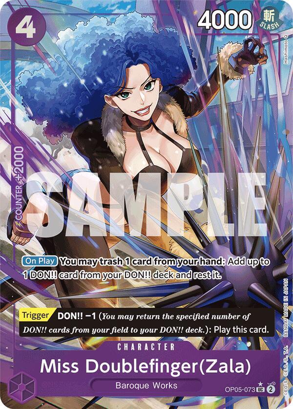 Miss Doublefinger(Zala) OP05-073 (Premium Booster -The Best-)  - Full Art Foil
