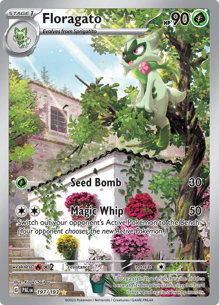 2023 Pokemon SV02: Paldea Evolved Floragato - 197/193 Illustration Rare