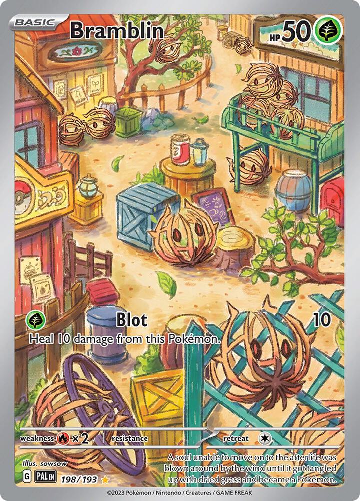 2023 Pokemon SV02: Paldea Evolved Bramblin - 198/193 Illustration Rare